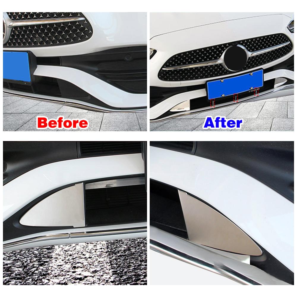 Для Mercedes Benz C Class W206 C200 C260 C300 2022 2023 ремонт экстерьера автомобиля передний бампер нижняя решетка для губ отделка блестками