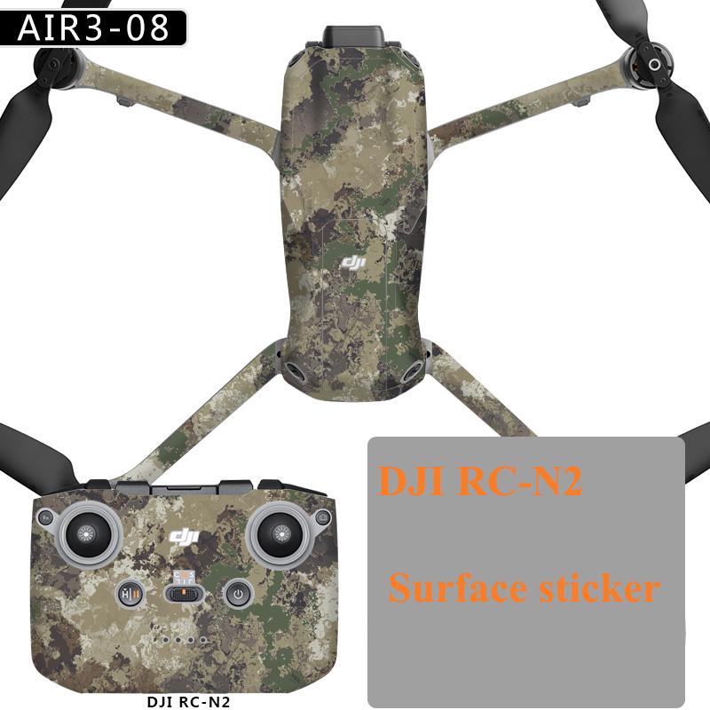Красочные наклейки для DJI Air 3 Drone Защитная пленка ПВХ Наклейки Поверхностное покрытие кожи для DJI RC 2/RC N2 Аксессуары