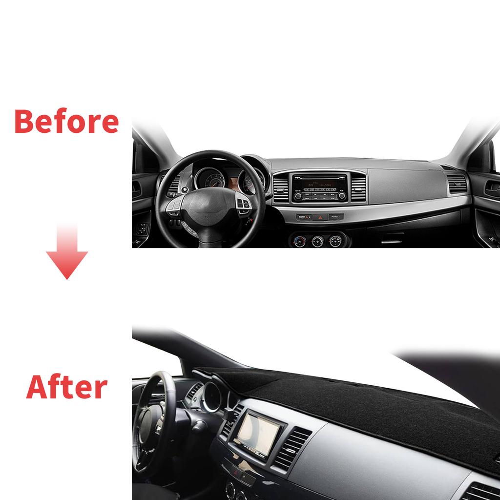 Pour 2008-2016 Mitsubishi Lancer Ralliart EVO X Galant Fortis EX tapis de bord couverture de tableau de bord tapis de protection pare-soleil