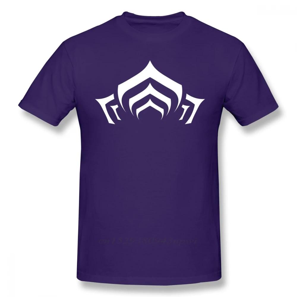 Warframe T Shirt Warframe Lotus Symbol White T-Shirt Print 100% Cotton Tee Shirt Beach Short Sleeves Fun Tshirt