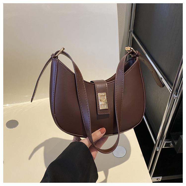 Простая сумка через плечо в стиле ретро 2024 года, новая зимняя сумка для женщин, сумка под мышкой, модная корейская версия, сумка-пельмень, женская сумка