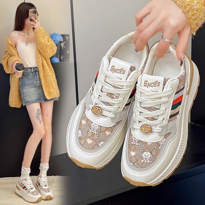 Женская обувь Forrest Gump весна 2025 новая обувь на платформе повышающая рост спортивная и повседневная обувь модный тренд папины кроссовки популярная женская обувь