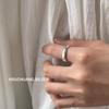 Открытое кольцо Su Chuang из стерлингового серебра S925 с неправильной поверхностью для женщин – Универсальный корейский стиль.