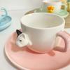 Милая мультяшная 3D кофейная чашка, керамика с изображением животных, домашний завтрак, молоко, креативный кофе, набор парных чашек, чашки и блюдца для напитков