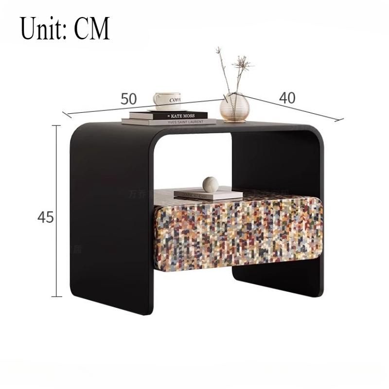 Bedroom Nightstands Small Sized Bedside Table Creative Rainbow Storage Cabinet Artistic Drawer Cabinets Civilian Furniture