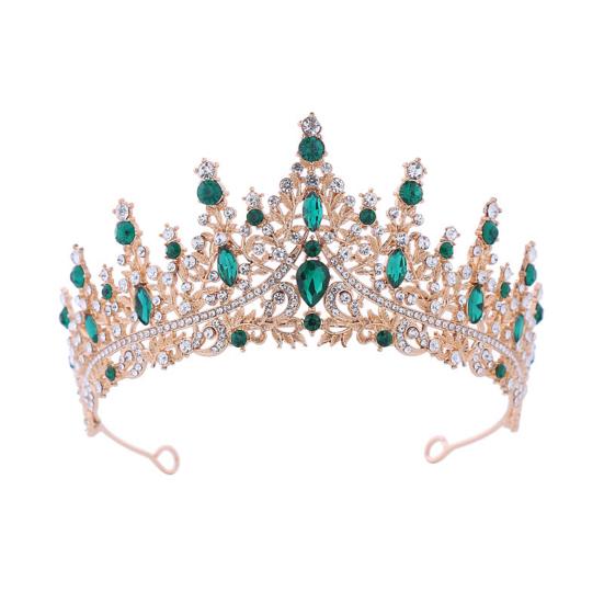 Женская Корона Искрящиеся Стразы Инкрустированная Свадебная Диадема Надежная Фиксация Легкая Корона Принцессы с Изогнутыми Концами Шпильки Аксессуары для Волос