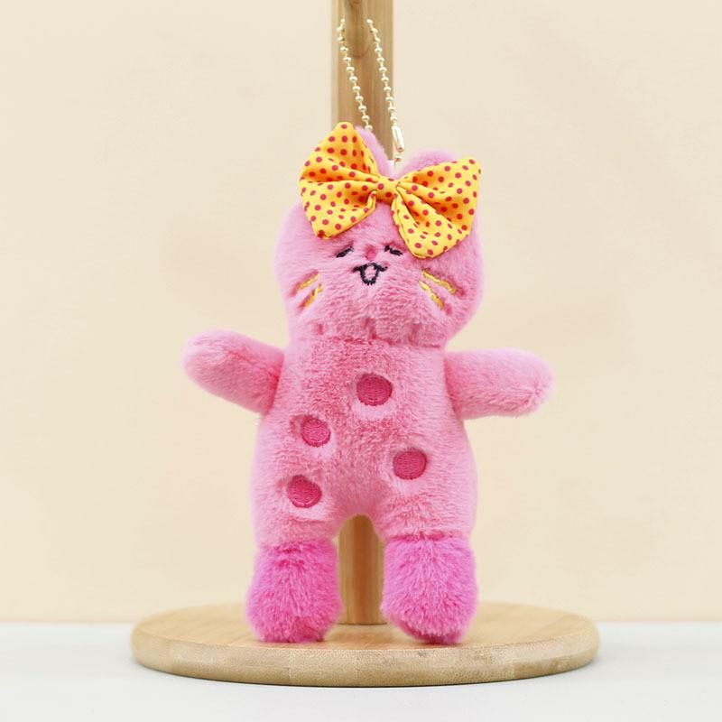 Adorable Cat Plush Toy Keychain Cute Bag Pendant With Soft Short Plush Material
