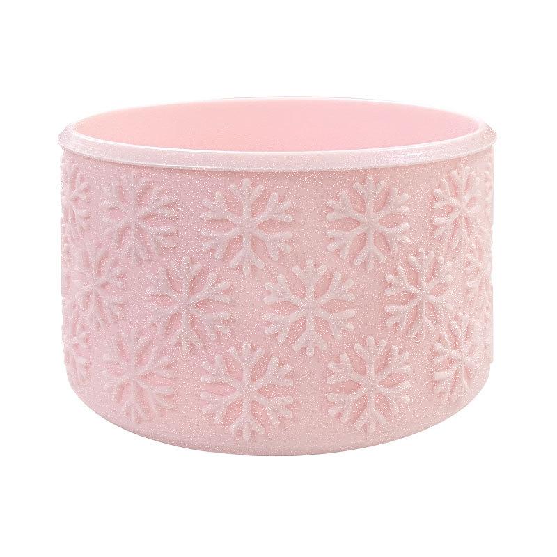 Christmas Snowflake Pattern Silicone Boot Sleeve Protective Water Bottle Bottom Bumper Silicone Cup Cover Compatible Stanley