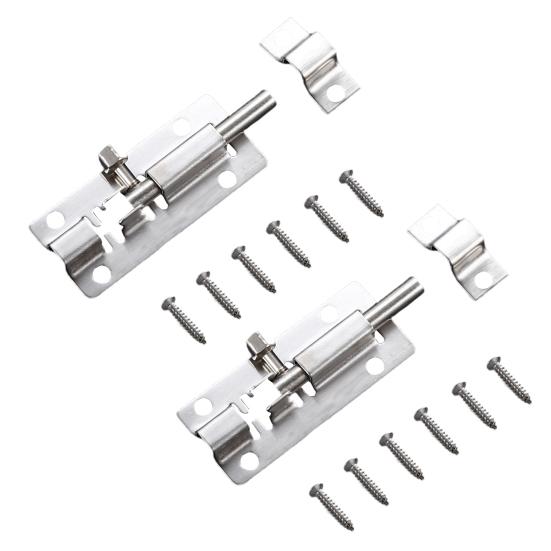 Дверной болт, 2 шт., удобная ручка, простая в установке, квадратный антикоррозийный болт из нержавеющей стали, дверной, оконный болт, замок, товары для дома