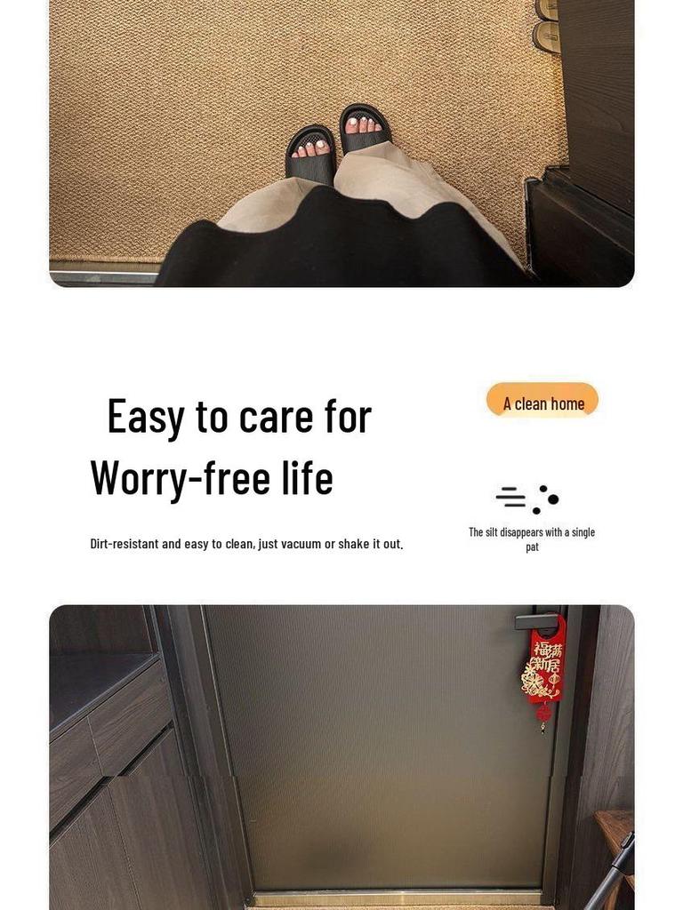 Имитация сизаля Противоскользящий входной коврик - Износостойкий, Легко чистится, Грязеотталкивающий коврик с дизайном в виде ананасового кольца