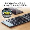 Sanwa Supply Foldable Bluetooth Keyboard, iOS Compatible, Spanner, English Layout, 67 Keys, SKB-BT30BK