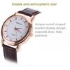 Mens Watch Luxurious Casual Quartz Leather Classic Round Dial Business Watch Suitable Gift for Your Partner