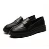 Black Small Leather Shoes Soft Leather Work Shoes Women's Retro Flat-soled Student Single Shoes Velvet Thermal Shoes