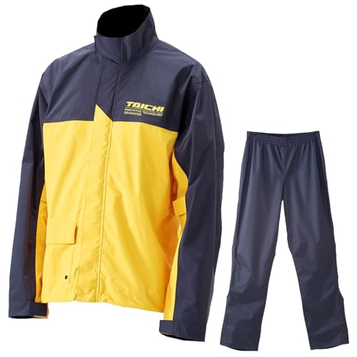 [TAICHI] RS Motorcycle Rain Wear Top and Bottom Set Waterproof Water Repellent DRYMASTER Rain Suit RSR048 YELLOW M