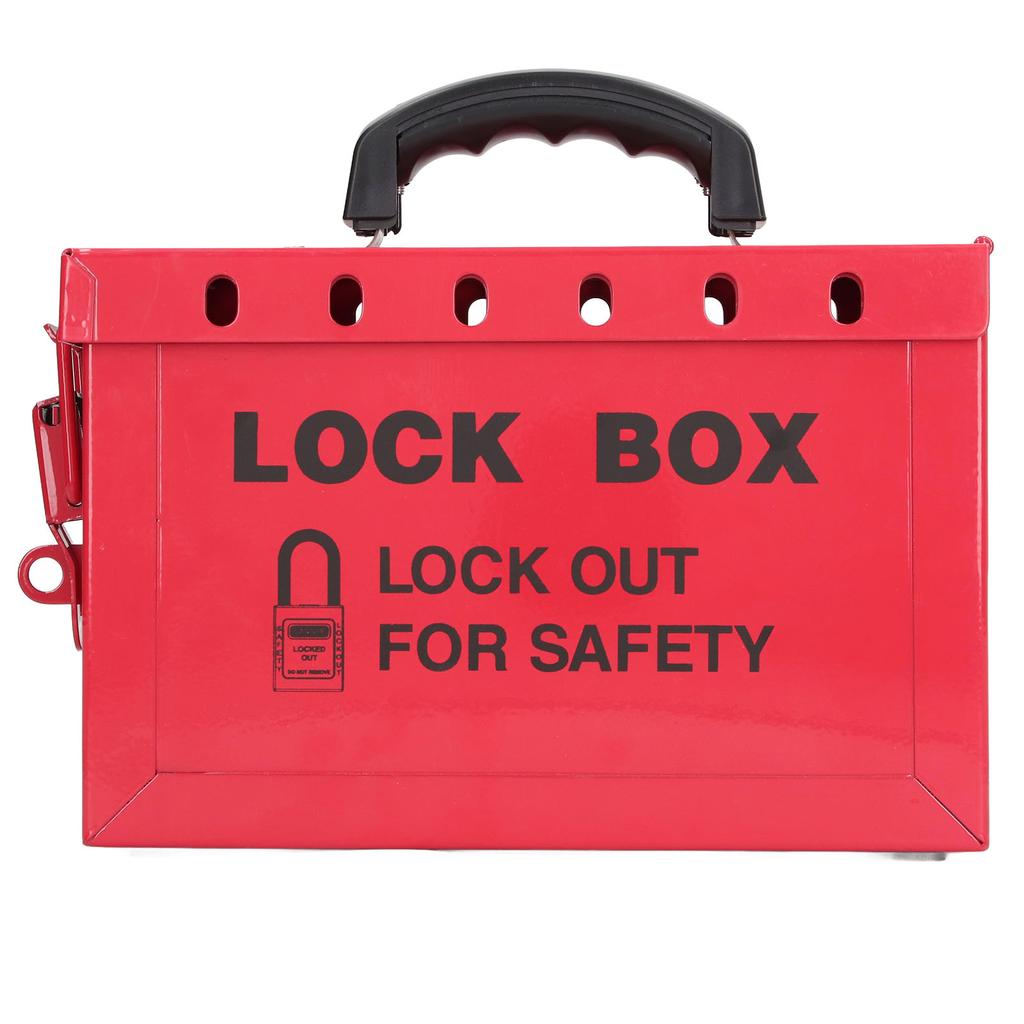 Lockout Tagout Box Portable Safety 13 Guage Lockout Tagout Group Lock Box For OSHA Compliance Group