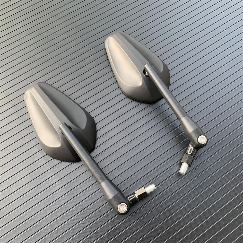 Motorcycle Foldable Oval Rearview Mirror For Yamaha Suzuki Ducati Kawasaki BMW Buell KTM Dual Sport Dirt Bikes ATV