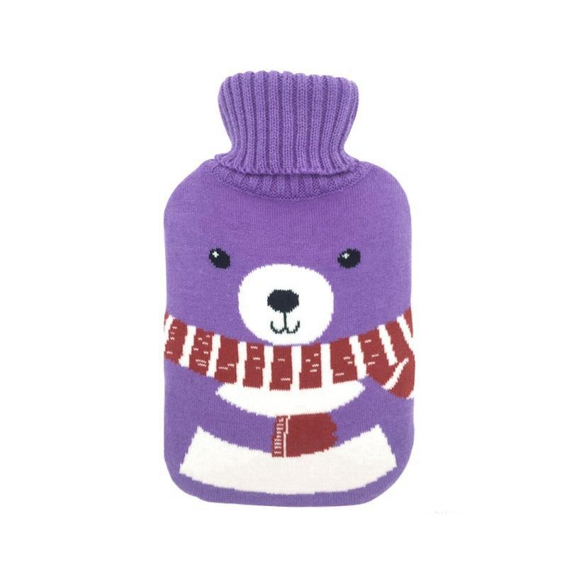 Мешок для горячей воды на 2000 мл, большой тканевый чехол для наполнения водой, фланелевая сумка для горячей воды, вязаный костюм