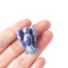 1" Маленькая статуэтка Ангела-Хранителя из натурального камня Амулет Целебные Кристаллы Обсидиан Тигровый Глаз Розовый Кварц Резное украшение из драгоценного камня