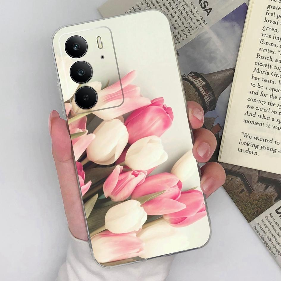 Новые чехлы для OPPO Find X8 Pro Neo7 P1 Speed Reno 13 Pro 13F Realme 13+ C75 Beautiful Butterfly Daisy Clear Soft Silicone TPU Shokproof For Oppo Shell