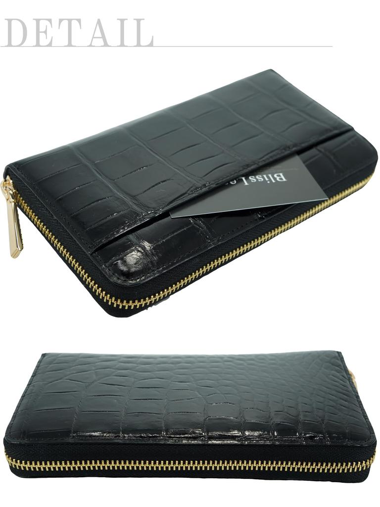 Green Crocodile Leather Wallet Long Wallet Genuine Single Piece Leather Unrivaled Crocodile Leather Crocodile Skin Crocodile Leather Crocodile Leather