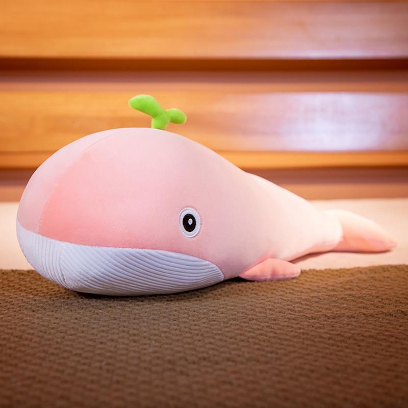 With Grass Whale Plush Toy Marine Animal Stuffed Doll Bedroom Decoration Gift