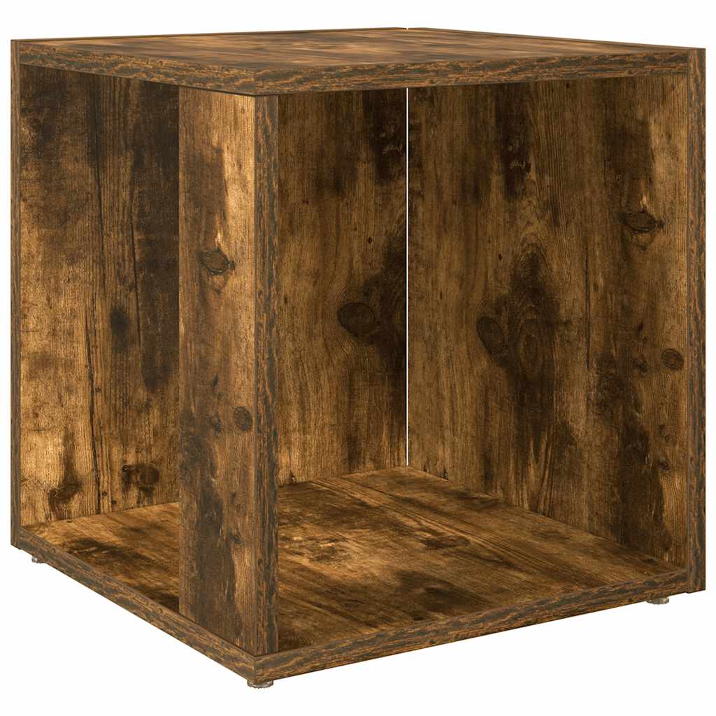 Side Table Smoked Oak 33x33x34.5 cm Wood Based Material
