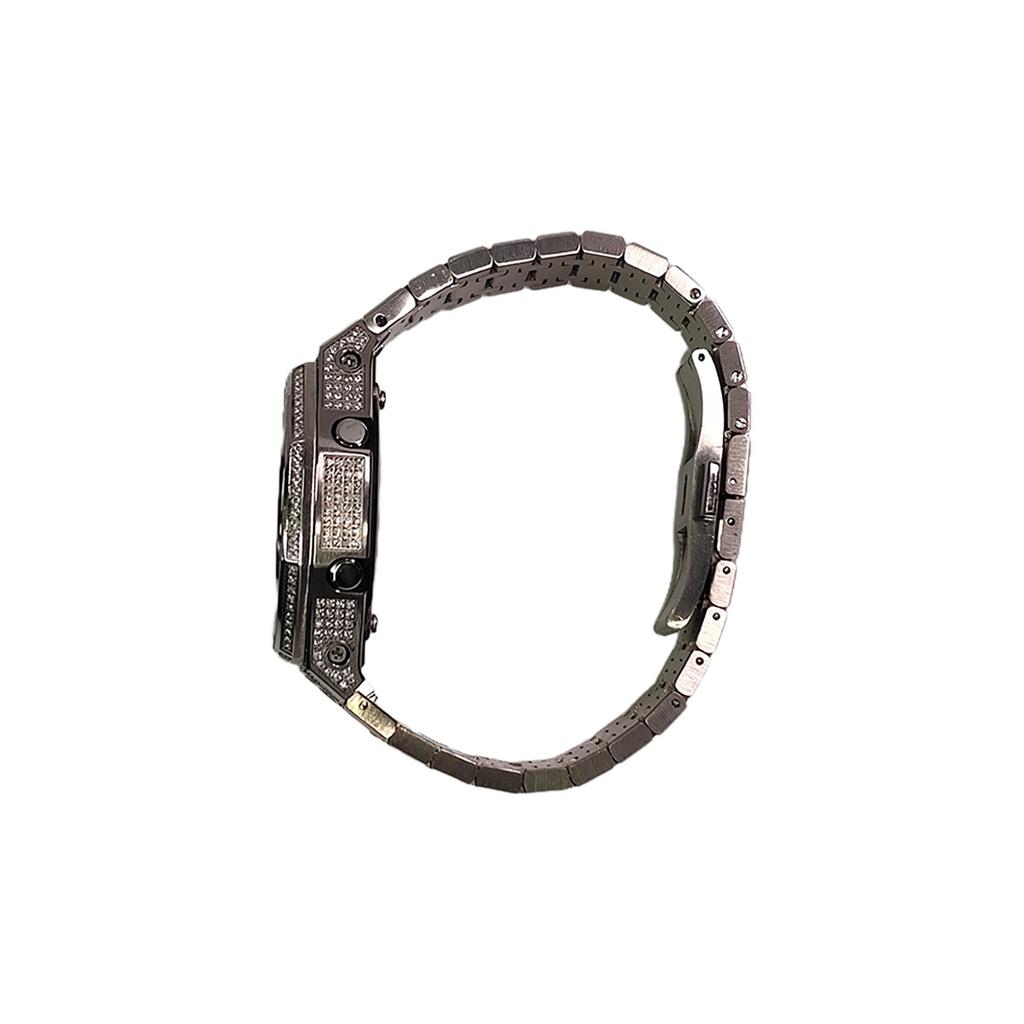 Casio Подарочная коробка для часов из коллекции Custom, часы с электронным механизмом, часы с ремешком из нержавеющей стали, мужские часы GA-2100-1A1(Watch3--)