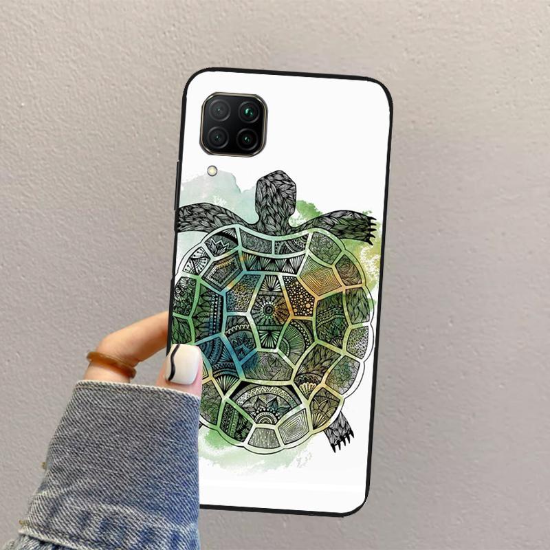 Чехол для Huawei Nova Y73 Y72 Y61 Y91 Y70 Y60 Y90 12s 12i 11i 8i 9 10 SE P30 P40 Lite P60 Pro с изображением Морской черепахи