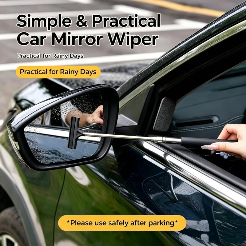 Telescopic Car Wiper, Extendable Metal & Rubber Windshield Wiper for Snow, Dirt, Water Removal