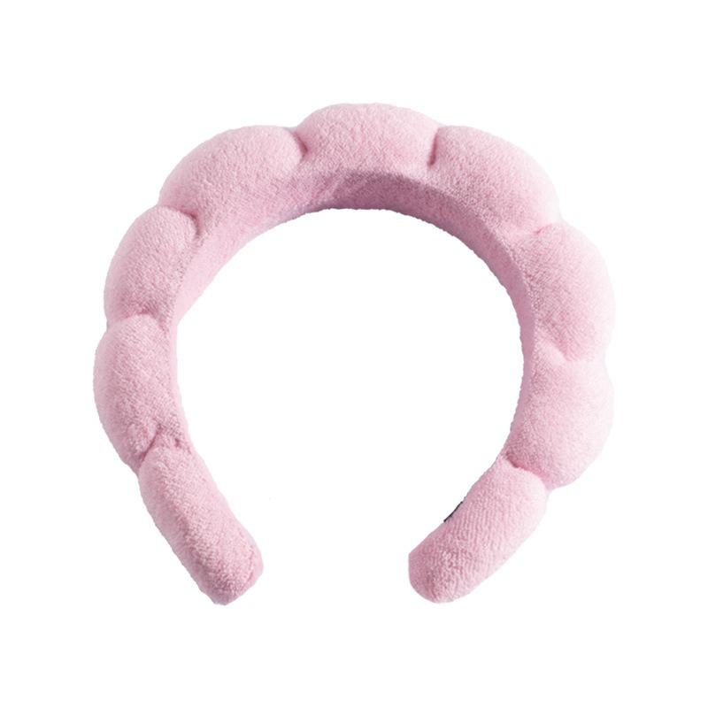 Трансграничная водонепроницаемая фланелевая повязка на голову с губкой - Дизайн «облако» с плетением «твист» для умывания