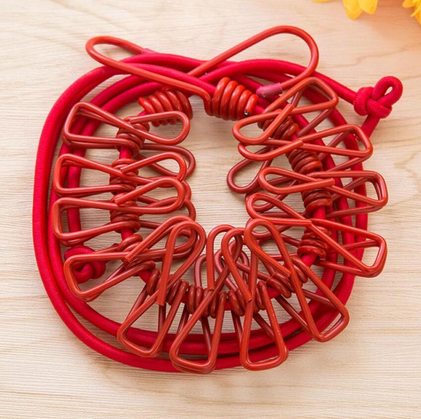 Red Clothesline With Clamp Household Goods Practical And Popular Products