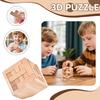 Color Boxed Decompression Assembled Blockss Wooden Three-dimensional Puzzles Kongming Lock Educational Toys Lu Bans Lock