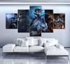 5-панельный игровой плакат DotA 2 на холсте HD-печать Модульные картины для геймеров Современное настенное искусство Декор для дома Картинки в гостиную Декор