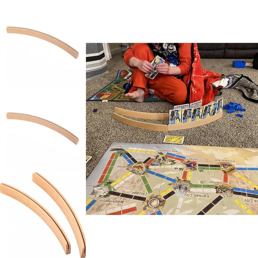 Современная деревянная подставка для игральных карт с длинными держателями для использования в домашних играх