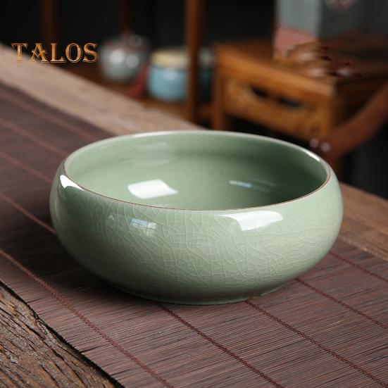 Чаша для лотоса, керамическая ретро-чаша для лотоса, держатель для гидропонных растений, однотонный глазурованный цветочный горшок для водных растений, чаша для нарцисса, лотос