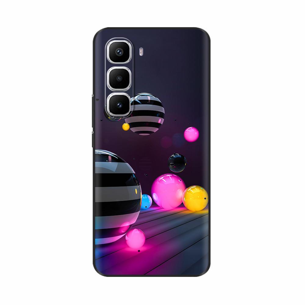 Чехол для Infinix Hot 60 Pro Plus Силиконовый Милый Кот Панда Модный Цветок Любовь Расписной Чехол для Телефона Для Infinix Hot 60 Pro Hot60 Pro