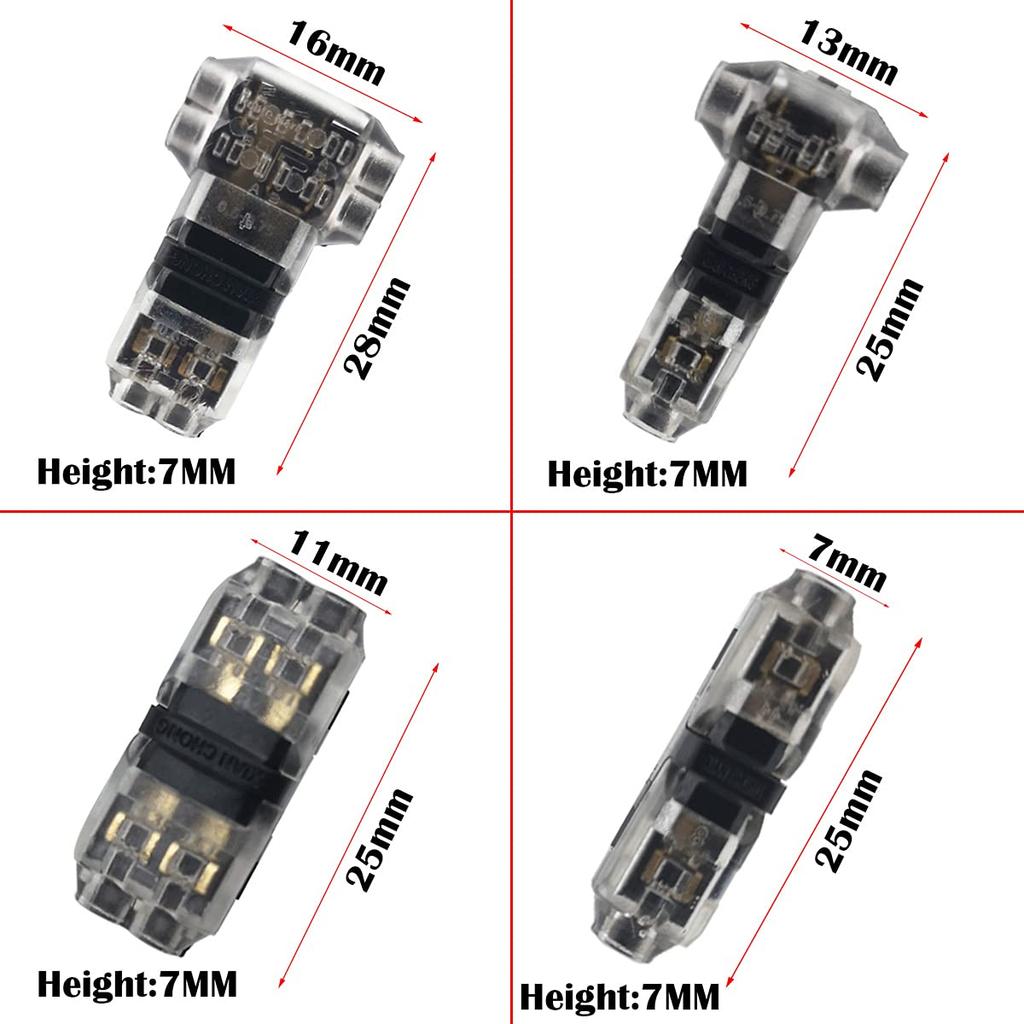 CTRICALVER Соединитель для проводки Костюм Соединитель ответвления проводки Простая Быстрая Установка проводки Соединение ответвления проводки Тонкий провод [Набор из 17]