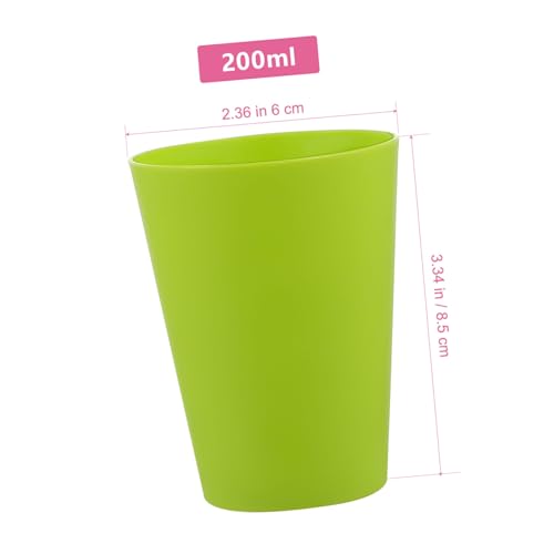 TOYMYTOY Набор из 15 многоразовых термостойких пластиковых стаканчиков по 200 мл для детского сада и дошкольных учреждений, случайные цвета