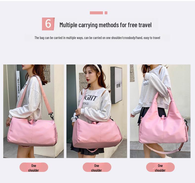 Женская сумка для йоги и фитнеса большой вместимости с отделениями для мокрых и сухих вещей, ручная сумка, сумка через плечо и через плечо