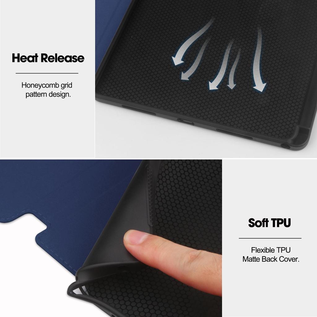 Защитный чехол для планшета Lenovo Xiaoxin Pad 2024TB331FC с функцией Smart Sleep, полный комплект, технология защиты от падений.