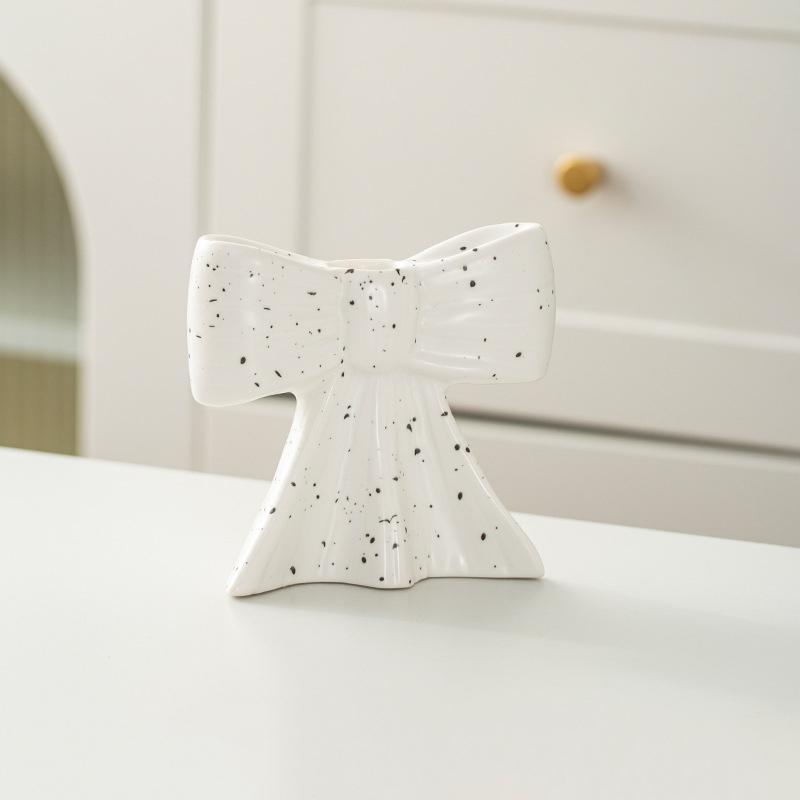 Керамические изделия ручной работы Декоративный подарок Атмосфера Дизайн в форме банта Креативный подсвечник Ins Несколько цветов Украшения 5 цветов