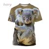 T-Shirts 3D Print Kawaii Animal Koala Summer O-Neck T Shirt Casual Boys Girls Tops Oversized Fashion Kids Tees Children Clothing