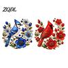 Women Brooch Pin Vintage Flower Bird Pin, Alloy Lapel for Coats Metal Coat Suits Dresses Scarves, Decorative Jewelry Accessory