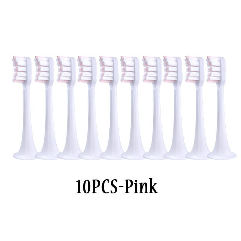10PCS For XIAOMI MIJIA T300/T500/T500C/T700 Replacement Brush Heads Sonic Electric Tooth Soft Bristle Caps Vacuum Package Nozzles