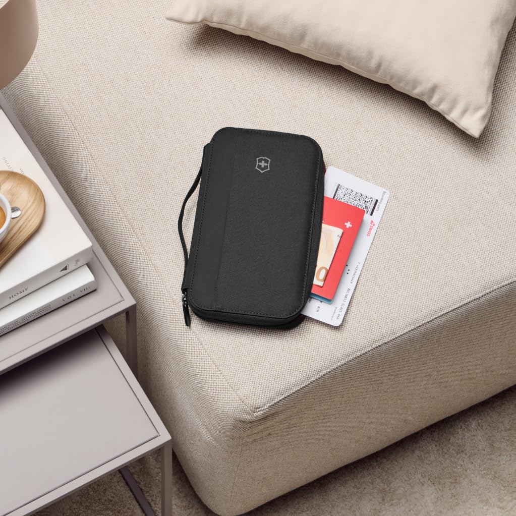 Victorinox Дорожные принадлежности Дорожный Паспорт Складной Карточка с названием бренда 653371 Органайзер, Держатель, Мужской кошелек, Кошелек, Кошелек, Чехол, Черный,