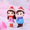 2Pcs/Set Mini Lovers Dolls Model Figures Micro Landscape Fairy Garden Figurine