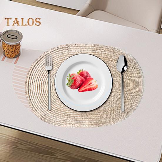 Тканые салфетки из хлопчатобумажной пряжи Эллиптический дизайн Минималистичный термостойкий износостойкий защитный чехол для стола Коврики для столовой для домашней кухни