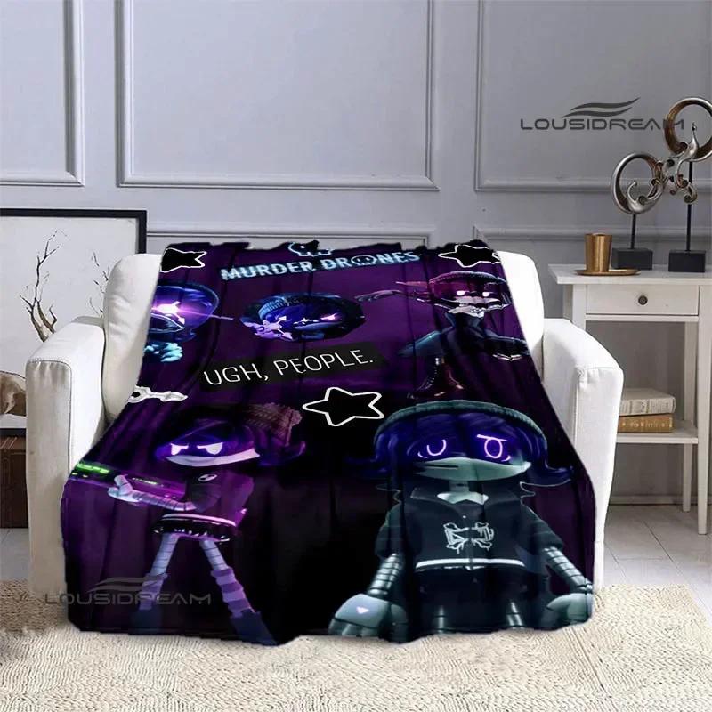 MurderDrones Cartoon Printed Wall Decor Art Print Warm and Soft Blanket Bedding Comfortable Cubre Cama Perfect Birthday Gift for