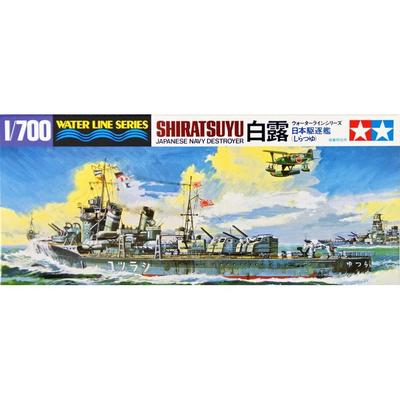 Tamiya Пластиковая модель японского эсминца Shiratsuyu масштаба 1/700 Waterline Series No.402 31402