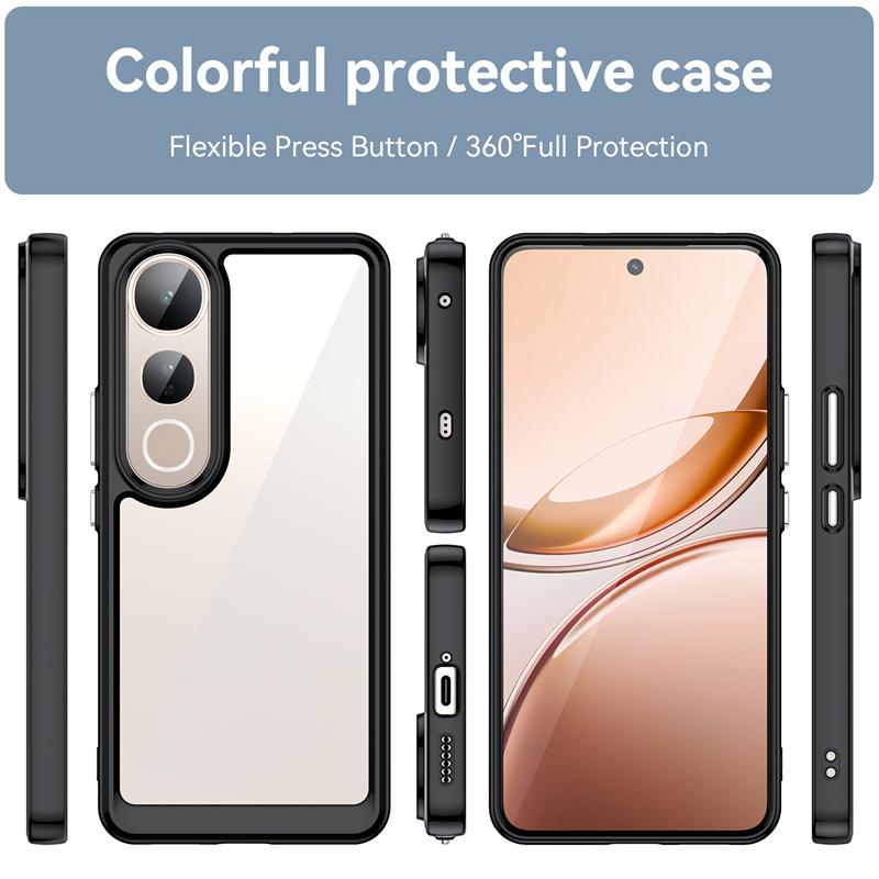 Новый прозрачный цветной ТПУ чехол для Vivo V50 Lite 5G 4G Защитная крышка Прозрачный Coque Fundas